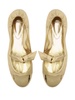 Clarita metallic leather ballet pumps