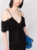 ruffle-detail V-neck dress