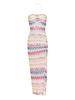 zigzag-print halterneck maxi dress