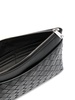 Black Intrecciato Leather Clutch Bag