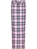 checked wool midi skirt