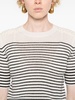 striped cashmere crop top