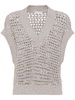 V-neck knitted vest