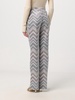 sequinned zigzag-woven flared trousers