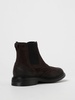 Hogan H576 ankle boots in suede with swallowtail brogue pattern