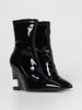 Flat booties women Moschino Couture