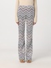 sequinned zigzag-woven flared trousers