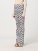 sequinned zigzag-woven flared trousers