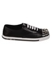 SS22 Sport Shoes, Black Leather, Rubber Sole