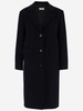 Single-breasted Wool Long Coat