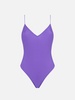 Woman Purple One Piece Swimsuit