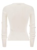 Elisabetta Franchi Long Sleeved Ribbed Viscose Top With Necklace