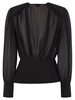 Elisabetta Franchi Georgette Blouse With Basque