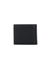 Calf leather wallet with logo plaque