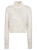 Roll Neck Embellished Knit Sweater