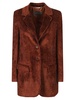 Alberta Ferretti Corduroy Single-Breasted Tailored Blazer