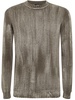 Tonal Effect Round Neck Off Gauge Pullover