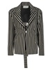 Single Button Striped Blazer