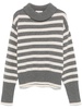 Striped Cashmere Turtleneck Sweater