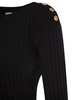 Elisabetta Franchi Ribbed Viscose Cropped Sweater With Button Placket