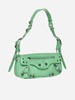 Light green leather Le Cagole Sling XS shoulder bag