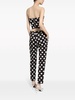 Cotton pants with polka-dot print