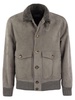 Brunello Cucinelli Sheepskin Bomber Jacket With Wool Details