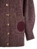 Elisabetta Franchi Wool Blend Cardigan With Logo Patch