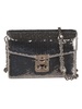 Metallic Flap Chain Shoulder Bag