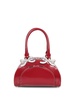 Red Leather Mini Tote Bag