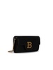 'b-buzz' Black Leather Crossbody Bag