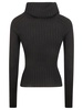 Keyhole Detail High-neck Sweater