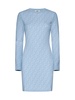 Ff Jacquard Long Sleeved Crewneck Dress