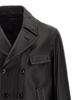 Double-Breasted Leather Jacket Casual Jackets, Parka Black