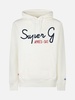 Man White Hoodie With Super G Embroidery | Super G Special Edition