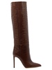 115mm crocodile-effect knee boots