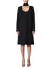 Bottega Veneta Cut-Out Long-Sleeved Midi Dress