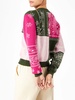 Woman Cropped Cardigan With Bandanna Print