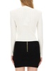 BALMAIN Cozy Knit Crop Cardigan for Women - Modern and Chic