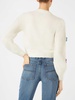 Woman Brushed Cropped Cardigan With Puff Sleeves