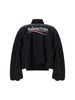 Balenciaga Woman Black Nylon Padded Bomber Jacket