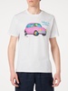 Man Cotton T-shirt With Lodola Car Print | Marco Lodola Art Special Edition