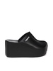 Black Branded Clog Mule