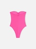 Women Fuscia Strapless One Piece Swimsuit Soleil