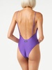 Woman Purple One Piece Swimsuit