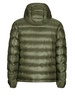 Green Quilted Down Jacket With Hood Men