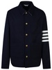 Thom Browne '4 Bar' Navy Wool Blend Jacket Man