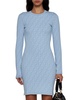 Ff Jacquard Long Sleeved Crewneck Dress