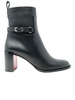 Christian Louboutin Black Leather Lock Booty 70 Ankle Boots