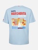 Man Cotton T-shirt With Santa Margherita Addicted Postcard Placed Print